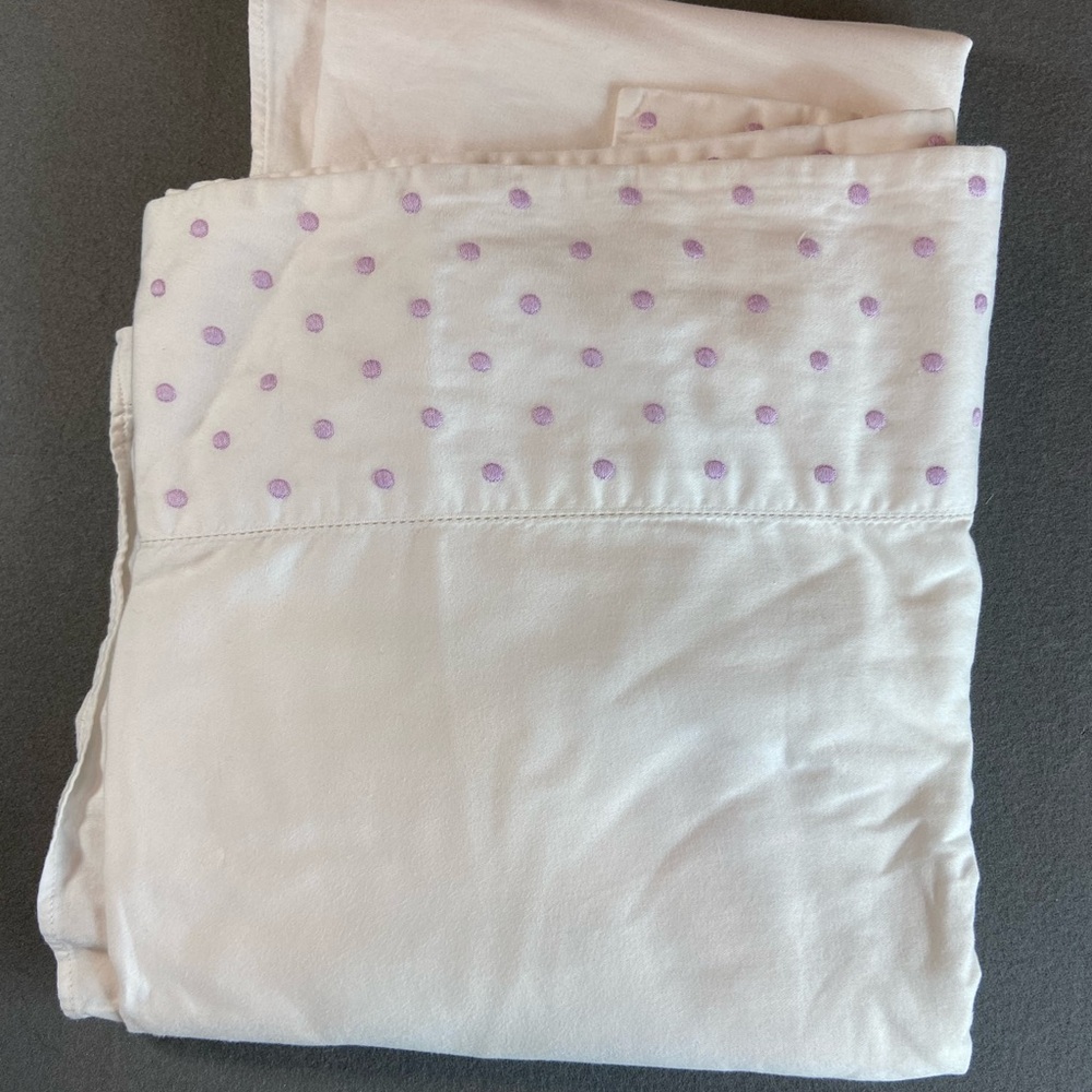 Twin Top Sheet Purple Dots Circles embroidered size‎ Twin